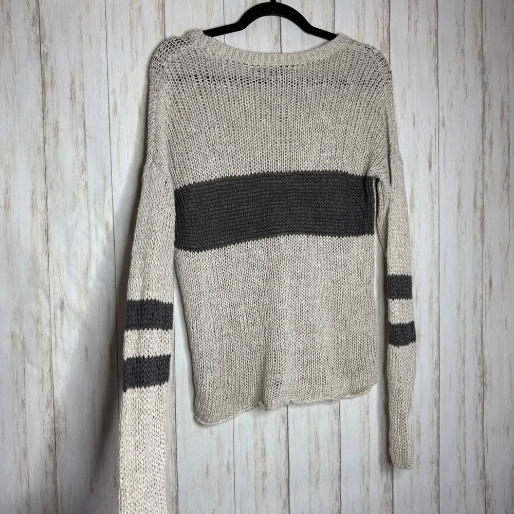 360 Sweater Cashmere Silk Cream Knit Sweater M